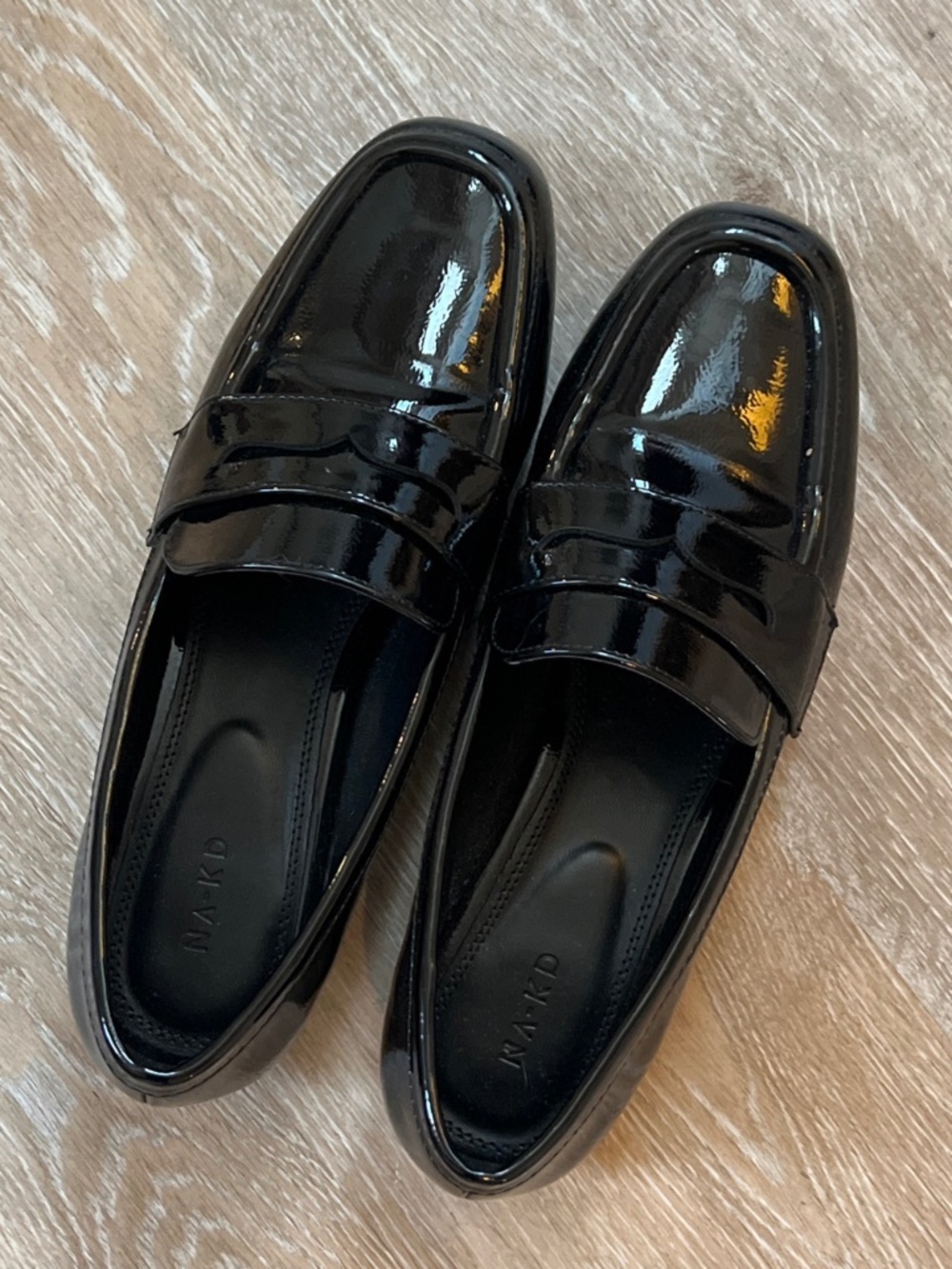 Black loafers